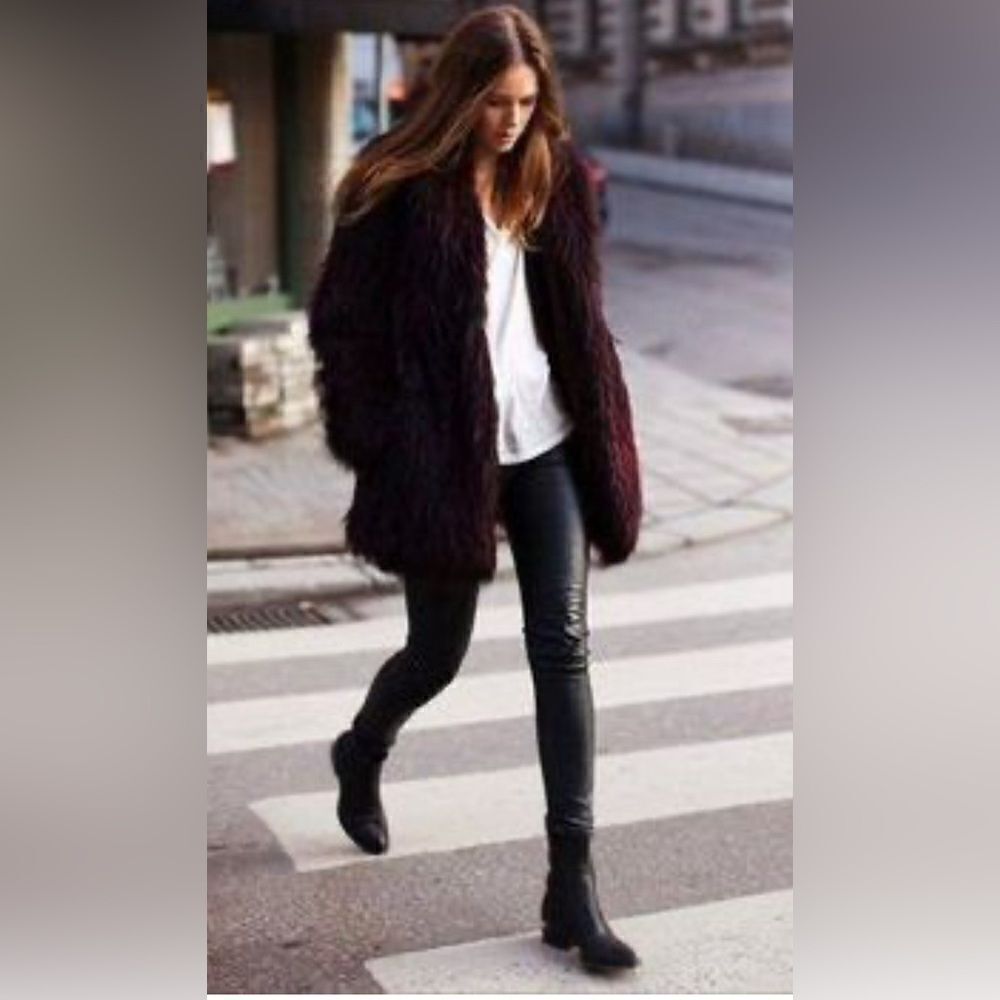 Scandinavian Fur Company black fur coat real Rabbit fur coat. Medium - Picture 14 of 14